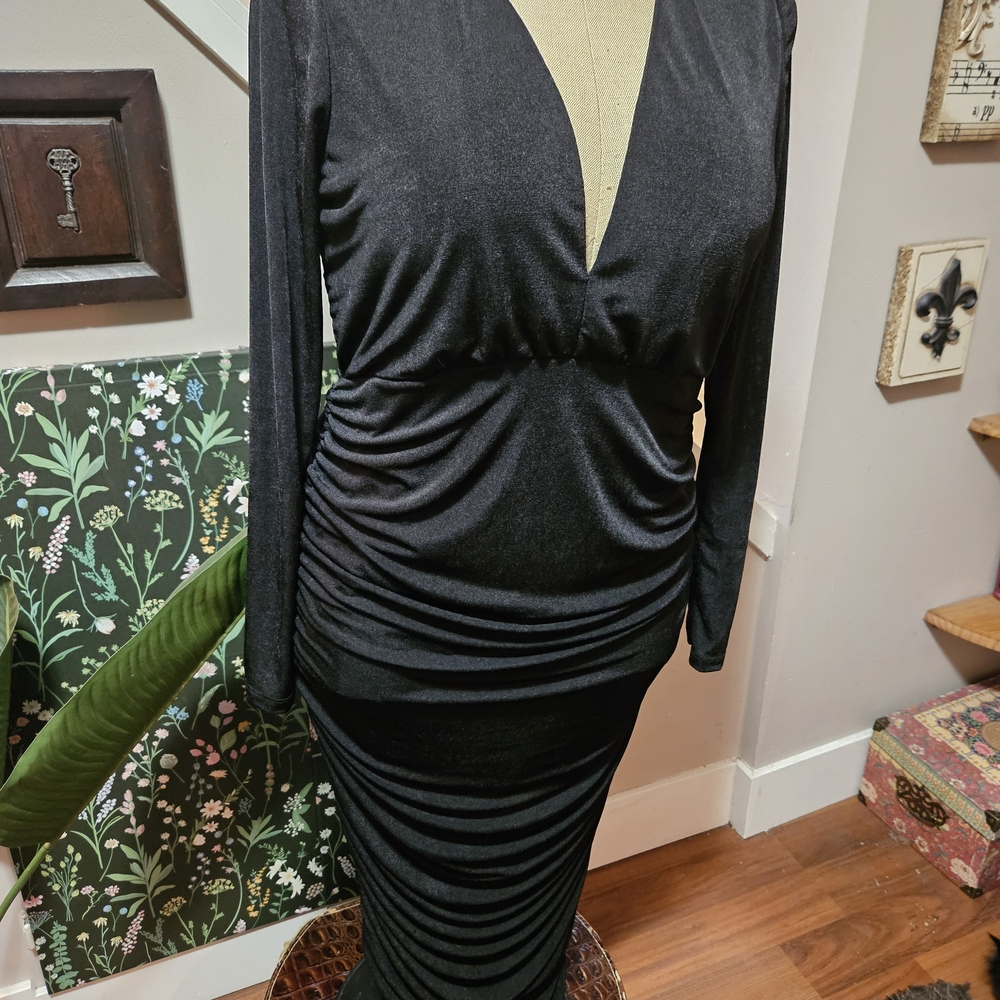 Fashion Nova Black Midi Dress